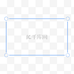 简约海报线条图片_简约线条蓝色标题框