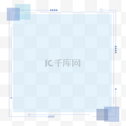 浅蓝色极简漂浮色块科技边框