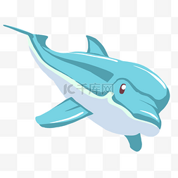 海里动物卡通图片_海里海豚卡通插画