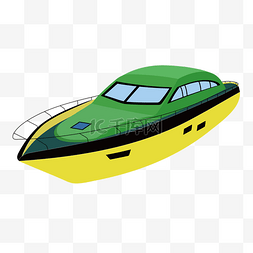 黄绿色轮船工具
