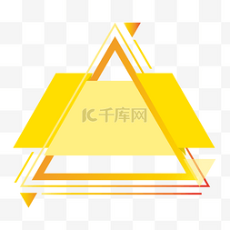 矢量黄色三角形装饰图案