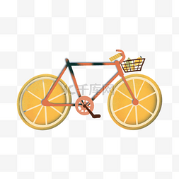 一个柠檬片自行车