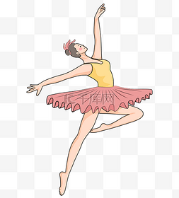 芭蕾舞表演图片_扁平芭蕾舞跳舞女跳跃