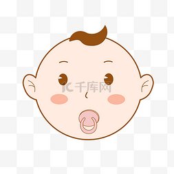 婴儿头部图片_婴儿头部轮廓的奶嘴图标