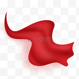 国庆图片_大红色建党节红丝绸彩带丝带飘带