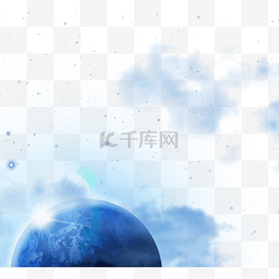 创意感手绘星球发光图案