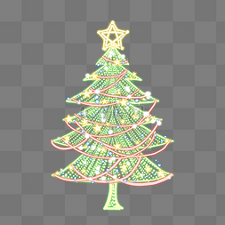 圣诞霓虹灯圣诞树