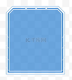 边框蓝色科技风图片_蓝色科技风简约色块边框