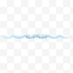 水纹分割线图片_蓝色矢量尖角海洋波纹