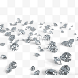 3d立体散落钻石元素