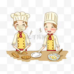 劳动节正在工作的厨师插画PNG