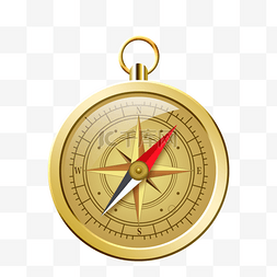 铜色图片_手绘圆形航海指南针