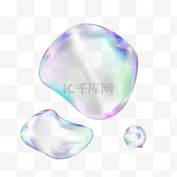半透明界面图片_酸性荧光折射镭射透明气泡