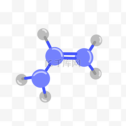 球形分子结构图片_蓝色分子图案插图