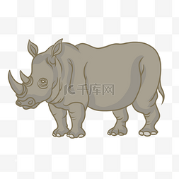 大型灰色犀牛