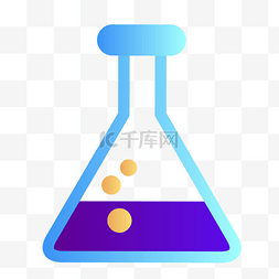 学生时代图片_蓝色的卡通药水实验