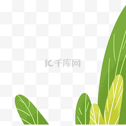 手绘卡通植物插画图片_手绘卡通草树叶元素