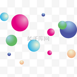 彩色漂浮圆球图片_漂浮彩色圆球