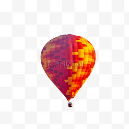 热气球红色图片_红色的氢气城堡