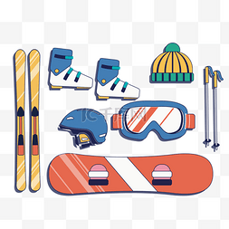 滑雪山道图片_滑雪装备服饰配饰套图