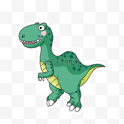 恐龙蛋李图片_矢量手绘绿色恐龙卡通可爱线描插