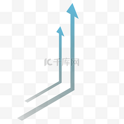 蓝色创意箭头元素