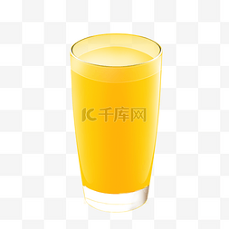 果汁橙汁长杯金黄色竖杯