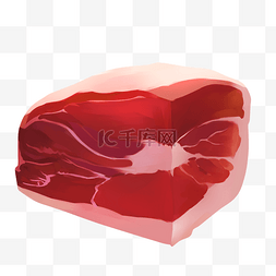 猪肉瘦肉卡通插画