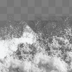 白色海浪图片_溅起的海浪浪花
