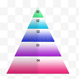 渐变彩色金字塔图