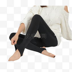 女裤海报图片_黑色时尚瘦腿打底裤女