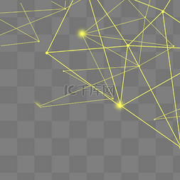 科技黄色几何图片_黄色创意几何交织元素