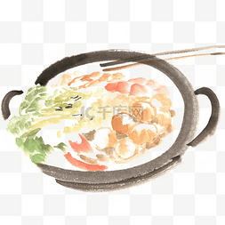 锅中的美食图片_冬季的砂锅