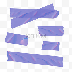 薰衣草紫色半透明质感褶皱纹理胶