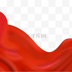 党政相框图片_堆放的红色丝绸党建