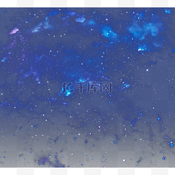 手绘星空夜晚图片_蓝色渐变创意手绘星空背景