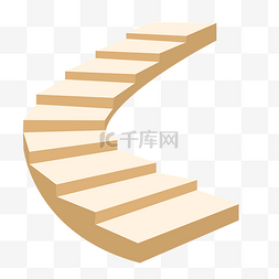 建筑楼梯插画图片_卡通淡色楼梯插画阶梯