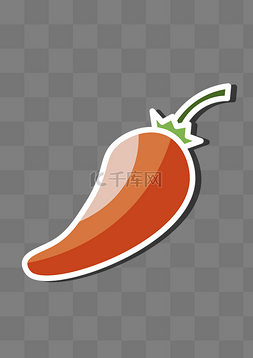 水果蔬菜图标组合辣椒