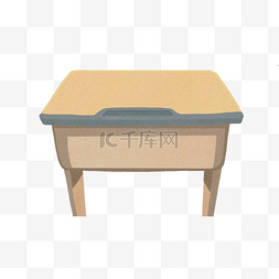 桌子创意图片_灰色创意课桌元素