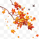 秋季仿真枫叶树枝