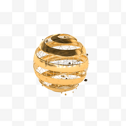 金色质感创意圆球纹理元素