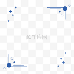 二维码长图片_科技蓝极简二维码边框