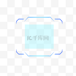 促销图形图片_蓝色科技感促销标签PSD透明底