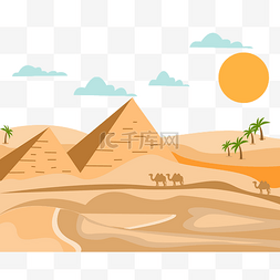 埃及金字塔骑骆驼