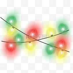 红绿黄线条图片_红绿黄光效双排黑线圣诞彩灯