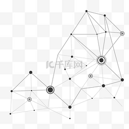 线条图片_科技感灰色抽象点线线条