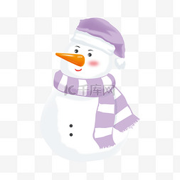 龙图片_带着紫色围巾的雪人