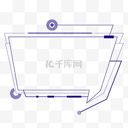 深蓝色点线科技对话框