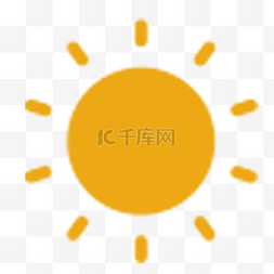 黄色的太阳天气图标
