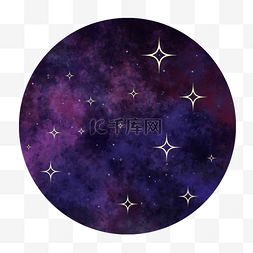 夜晚梦幻星空星云小星星